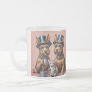 Splendide Yorkshire Terriers Frosted Glass Mug