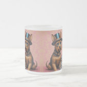Splendide Yorkshire Terriers Frosted Glass Mug (Centre)