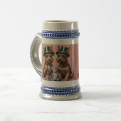 Splendide Yorkshire Terriers Stein Mug (Devant gauche)