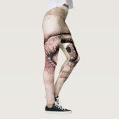 SplendidLee - Eye Sketch Art Print Leggings (Rechts)