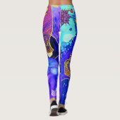 SplendidLee - Poisson Abstrait Imprimer Leggings (Dos)