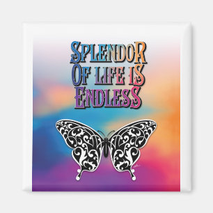 Splendor of Life with Butterfly Magneet
