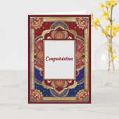 Splendor traditionnel - Carte Mariage de style roy (Fleur jaune)