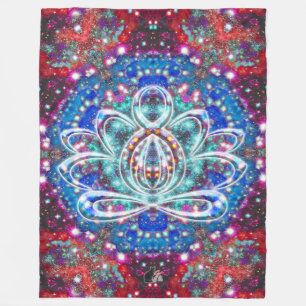 Splendorous Zen Lotus Fleece Deken