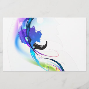 Spletters abstracte morning Glory Paint Briefpapier