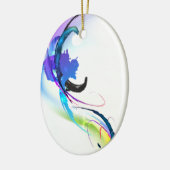 Spletters abstracte morning Glory Paint Keramisch Ornament (Links)
