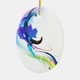 Spletters abstracte morning Glory Paint Keramisch Ornament