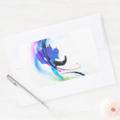 Spletters abstracte morning Glory Paint Rechthoekige Sticker (Envelop)