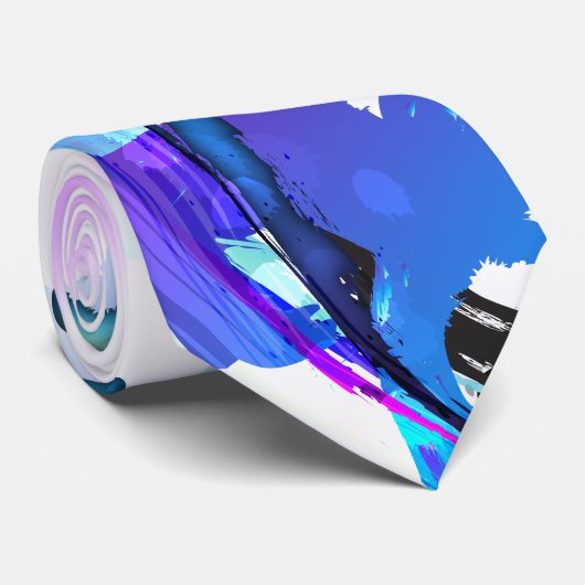 Spletters abstracte morning Glory Paint Stropdas (Opgerold)