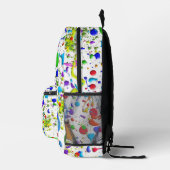 Spletters op wit verven bedrukte rugzak (Rechts)