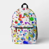 Spletters op wit verven bedrukte rugzak (Voorkant)