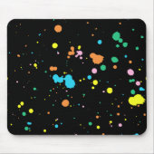 Spletters op zwart verven muismat (Voorkant)