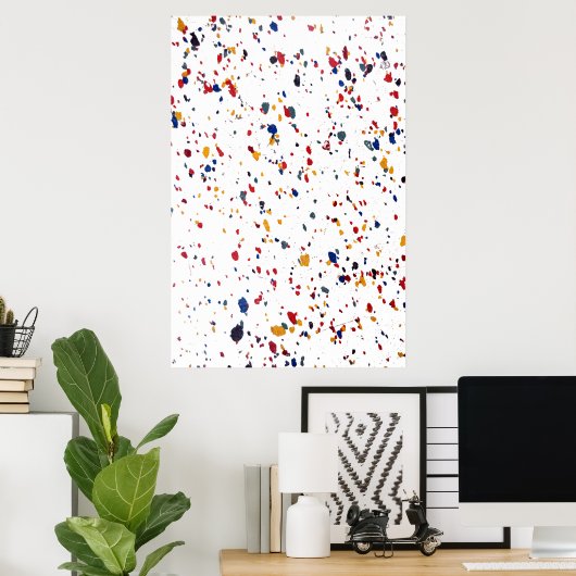 Spletters voor moderne verf uit de middeneeuwen poster (Thuiskantoor)