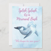 Splish Bash Zeemeermin Elke Leeftijd Verjaardag Kaart (Achterkant)