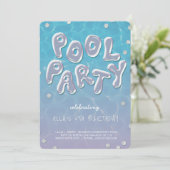 Splish Splash Anniversaire Bassin Pool Invitation (Debout devant)