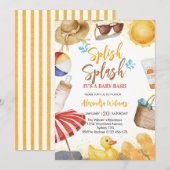 Splish Splash Baby Bash Baby shower Kaart (Voorkant / Achterkant)