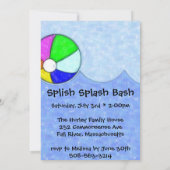 Splish Splash Bash Birthday Party Invite Kaart (Achterkant)