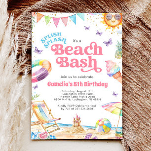 Splish Splash Beach Verjaardagsfeestje Kaart