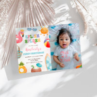 Splish Splash Birthday Bash Meisje Zwembad Party F