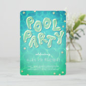 Splish Splash Birthday Bash Pool Party Invitation (Debout devant)