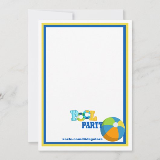 Splish Splash Boys Pool Invitation (Dos)