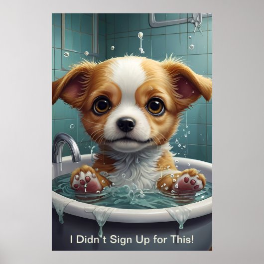 Splish Splash Cute Funny Posters avec citations (Devant)