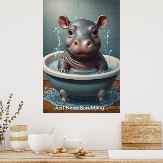 Splish Splash Cute Funny Posters avec citations (Cuisine)