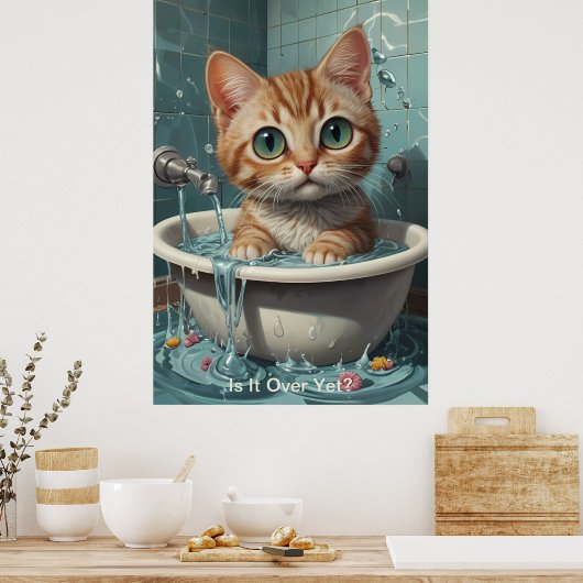 Splish Splash Cute Funny Posters avec citations (Cuisine)
