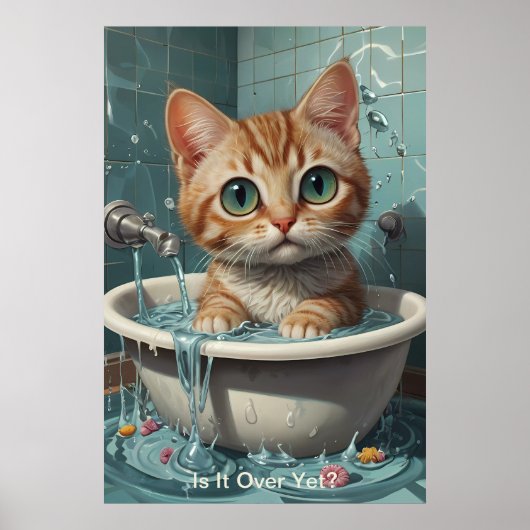 Splish Splash Cute Funny Posters avec citations (Devant)