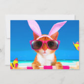 Splish Splash ! Drôle Invitation de chat (Dos)