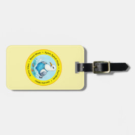 Splish Splash fun Seagull summer Hawaii greetings Bagagelabel