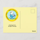 Splish Splash fun Seagull summer Hawaii greetings Briefkaart (Achterkant)