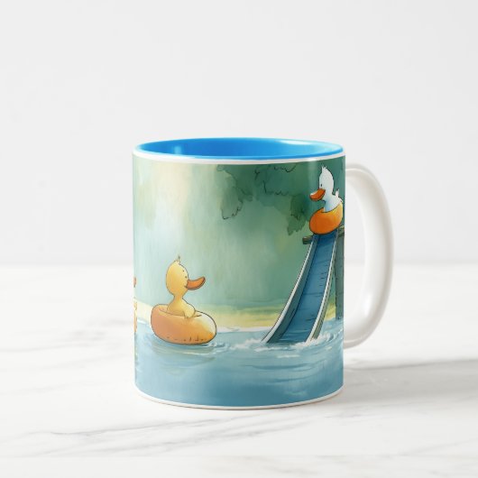 Splish Splash Fun Two-Tone Mok (Voorkant rechts)