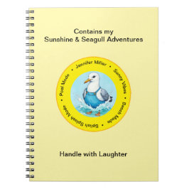 Splish Splash funny summer Seagull vacation memory Notitieboek