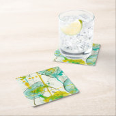 Splish Splash I Vierkante Kartonnen Onderzetter (Insitu)