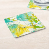 Splish Splash II Vierkante Kartonnen Onderzetter (Schuin)