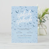 Splish Splash Invitation Kaart (Staand voorkant)