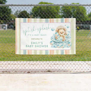 Splish Splash Leeuwen Strepen Welkom Baby Borrel Spandoek