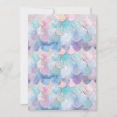 Splish splash magische zeemeermin verjaardag bash kaart (Achterkant)