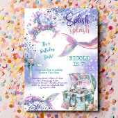 Splish splash magische zeemeermin verjaardag bash kaart