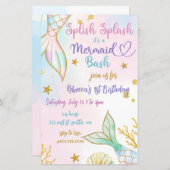 Splish Splash Mermaid Bash Birthday Party (Voorkant / Achterkant)