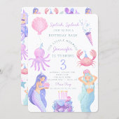 Splish Splash Mermaid Birthday Bash uitnodiging