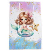 Splish Splash Mermaid Plain Party Gift Bag Medium Cadeauzakje (Achterkant)