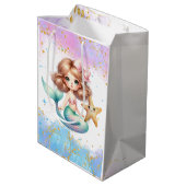 Splish Splash Mermaid Plain Party Gift Bag Medium Cadeauzakje (Achterkant Gekanteld)