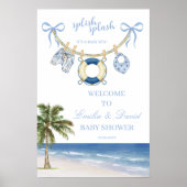 Splish Splash Ocean Baby Shower Welcome Poster (Devant)