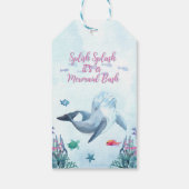 Splish Splash Paarse Zeemeermin Bash Dank u Cadeaulabel (Achterkant)