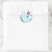 Splish Splash Paarse Zeemeermin Bash Dank u Ronde Sticker (Tas)