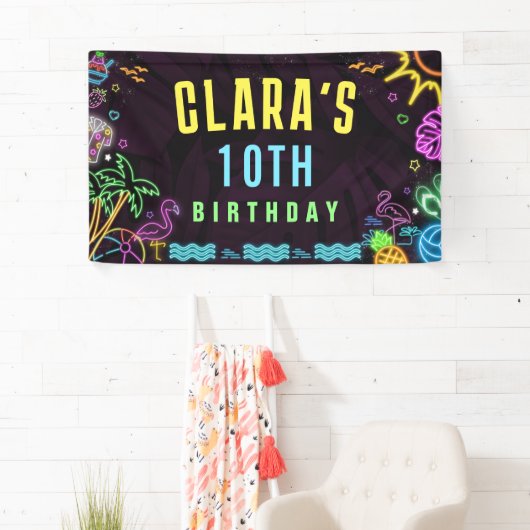Splish Splash Party Glow Party Banner (Insitu)