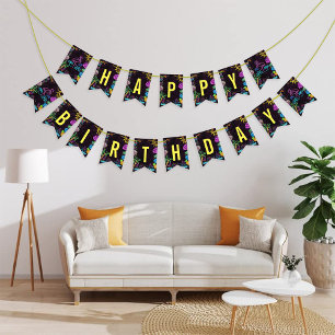 Splish Splash Party Glow Party bunting banner