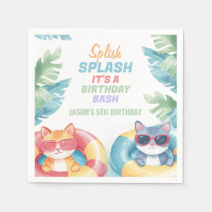Splish Splash Pool Party Birthday Servet